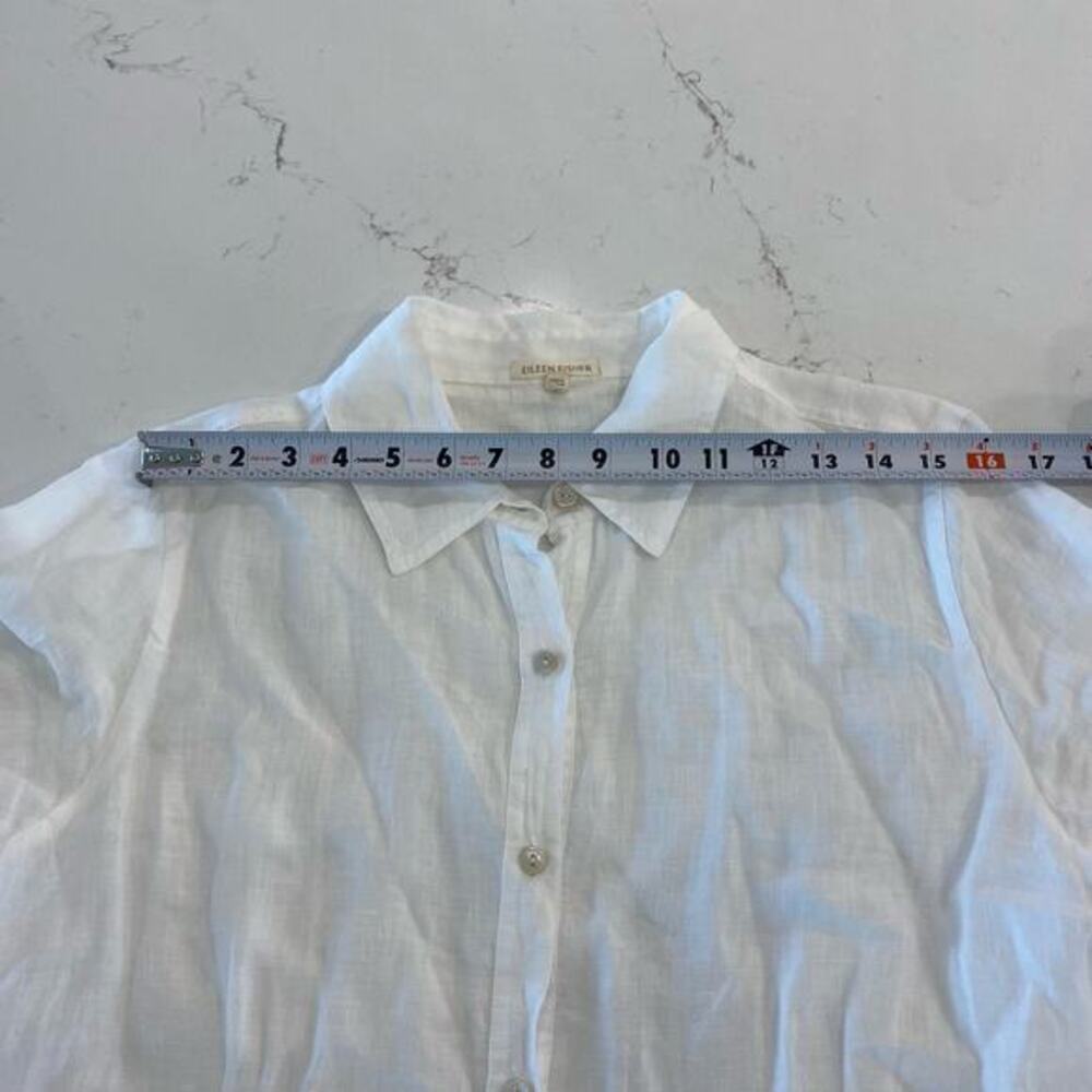 Eileen Fisher 100% Irish‎ Linen Button Up Top Tunic Size Medium - Picture 8 of 11